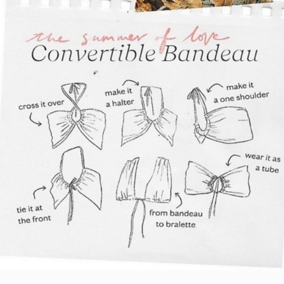 NWT Free People Summer of Love Convertible Bandeau Halter Top size M - Picture 4 of 6